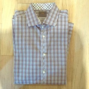Thomas Dean Men’s Button Up Dress Shirt